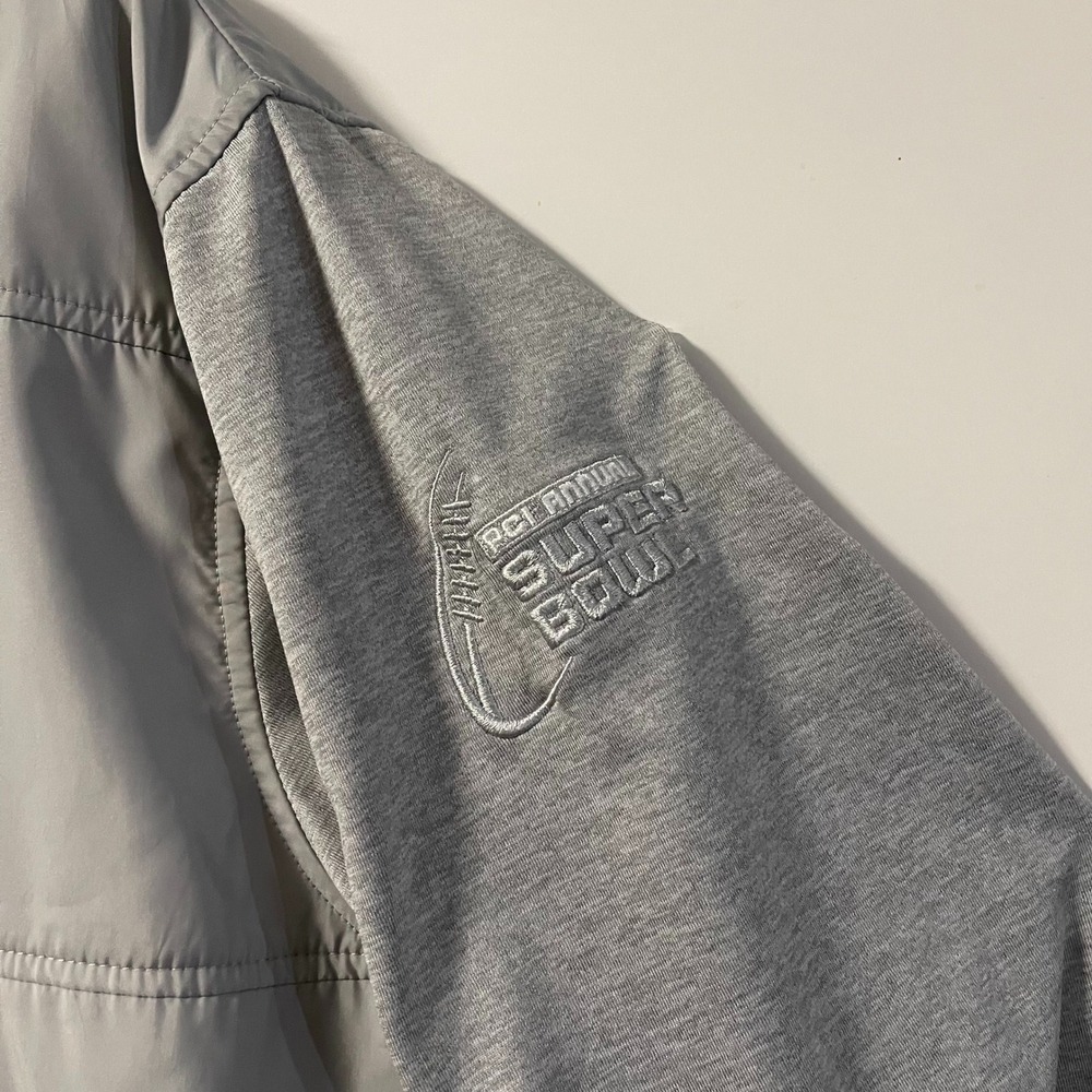 Cutter & Buck Mens XL Grey Hybrid Full Zip Super Bowl Embroidered Jacket - Picture 4 of 7